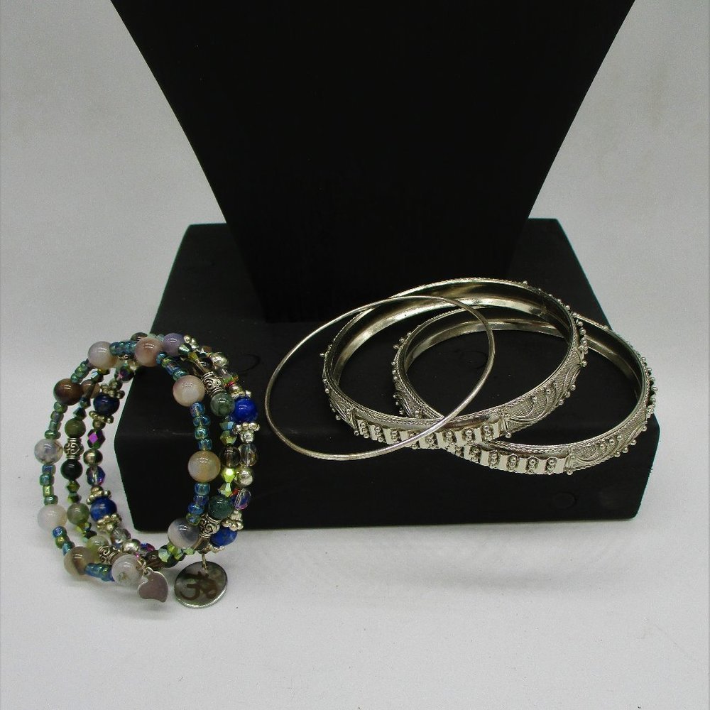 𝅺wrap Around Bracelet & Bangle Set